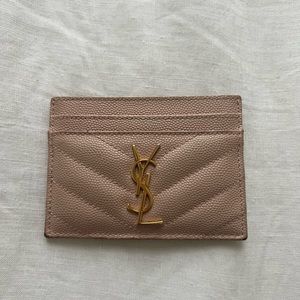 YSL cardholder in pink